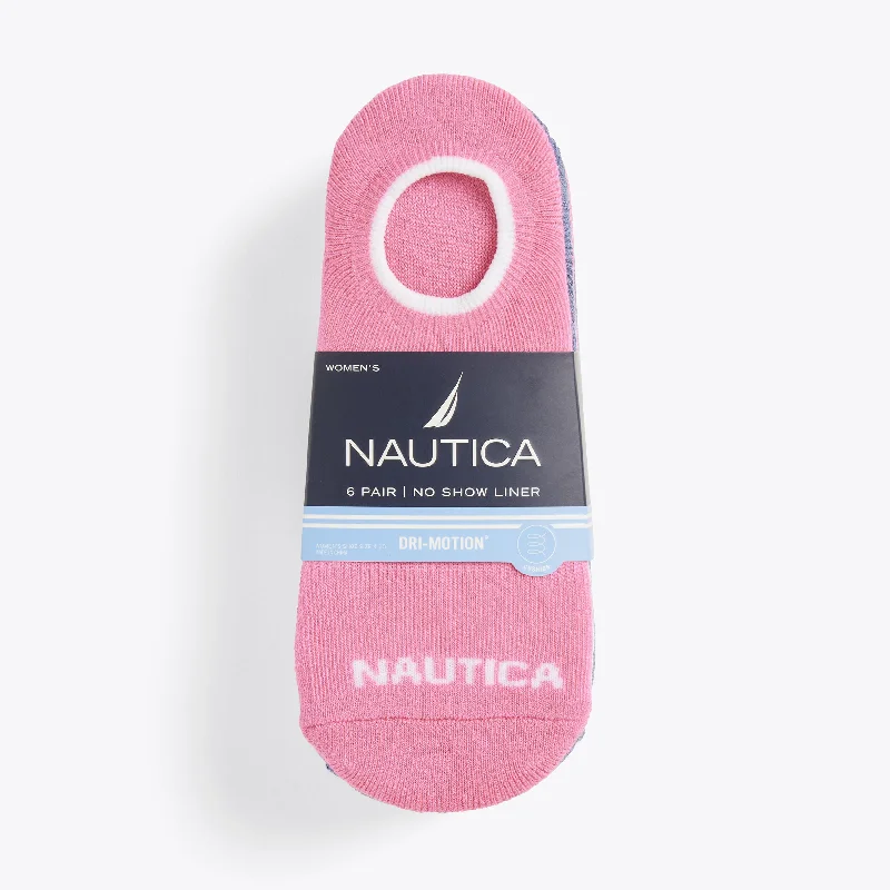 Women's Elegant Evening Attire Nautica Womens Stretch Liner Socks, 6-Pack