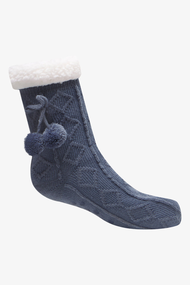 Women's Plus-Size Attire Slipper Sock Blue