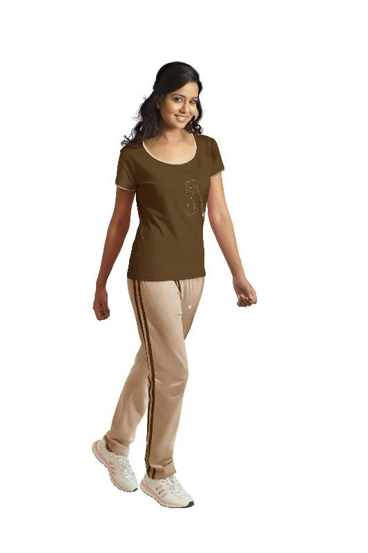 Timeless Women's Outfit Loungewear Set-Brown-Sand