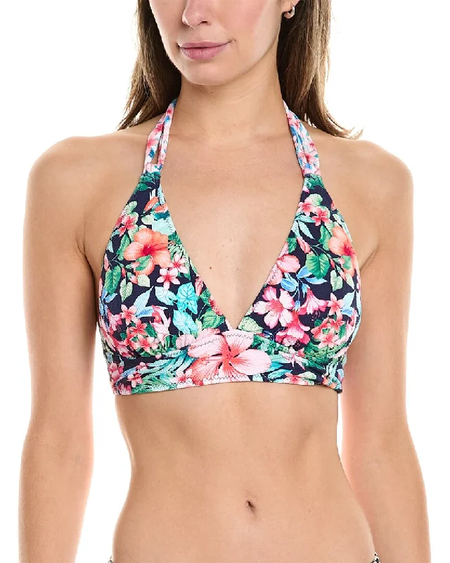 Women's Comfortable Lounge Outfit Tommy Bahama Island Cays Flora Reversible Halter Bikini Top