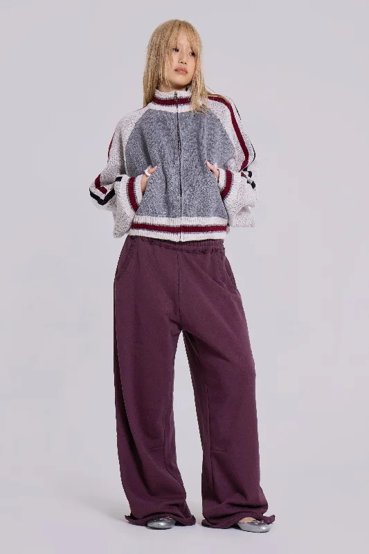 Casual Outfit For Women Dark Burgundy Monster Joggers