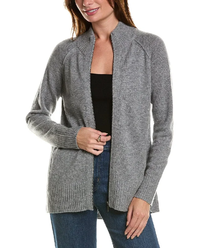 Women's Evening Apparel Forte Cashmere Sporty Wool & Cashmere-Blend Cardigan