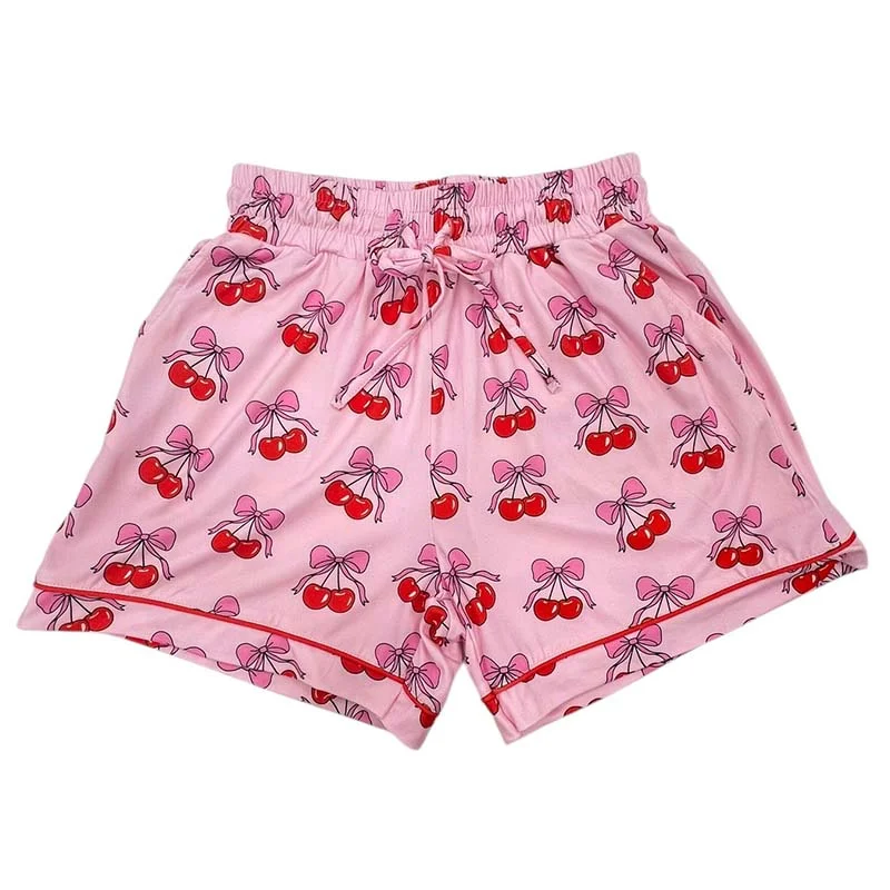 Formal Garments For Women Cherry Pajama Shorts