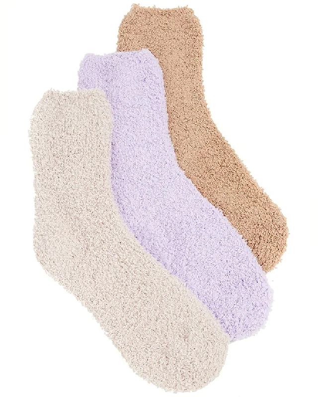 Women's Holiday Clothes STEMS Set of 3 Cozy Cashmere-Blend Ankle Sock