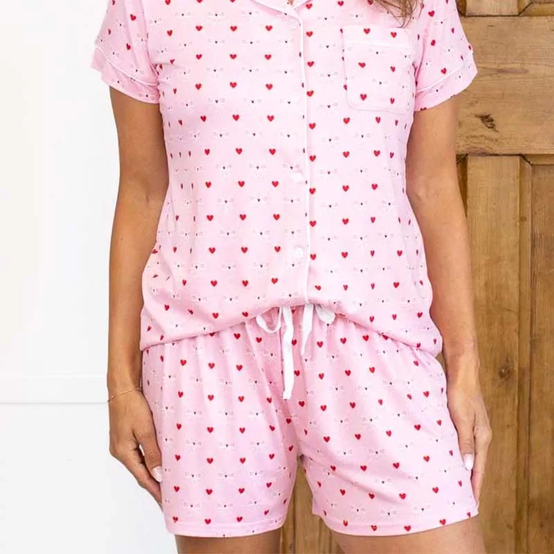 Chic Women's Attire Women's Tickled Pink Pajama Shorts