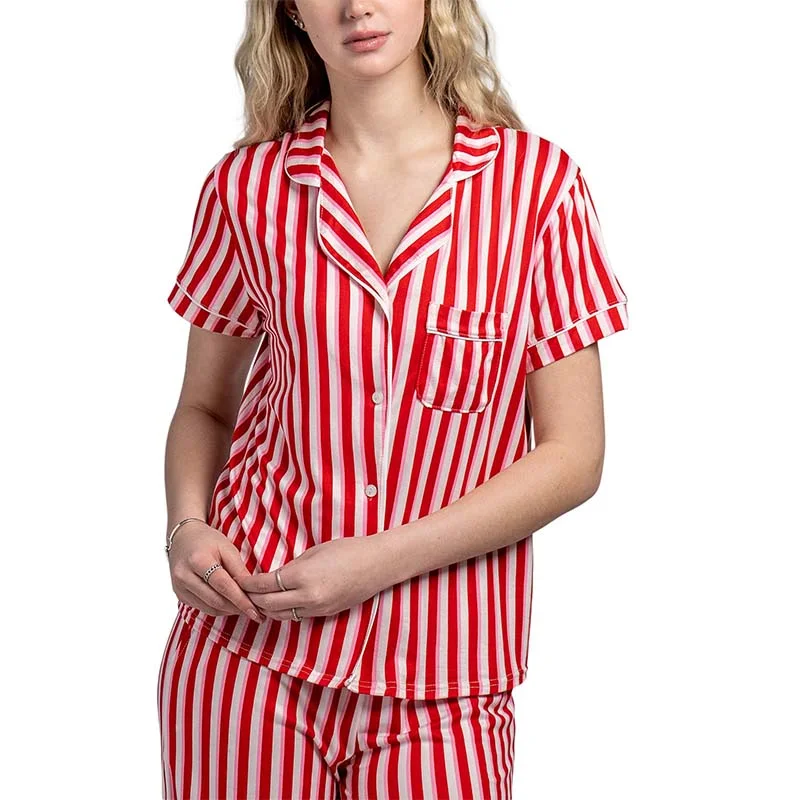 Women's Everyday Garments Candy Cane Lane Pajama Top