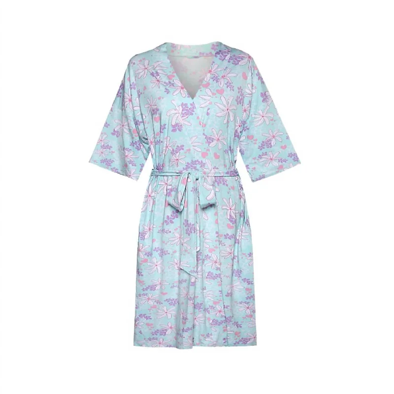 Women's Fashionable Attire For Work Tiare Blooms Mama Robe In Blue