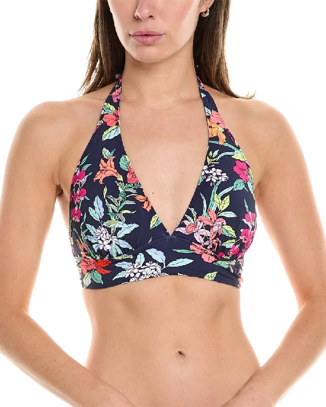 Fashionable Women's Outfit Tommy Bahama Summer Floral Reversible Halter Bikini Top