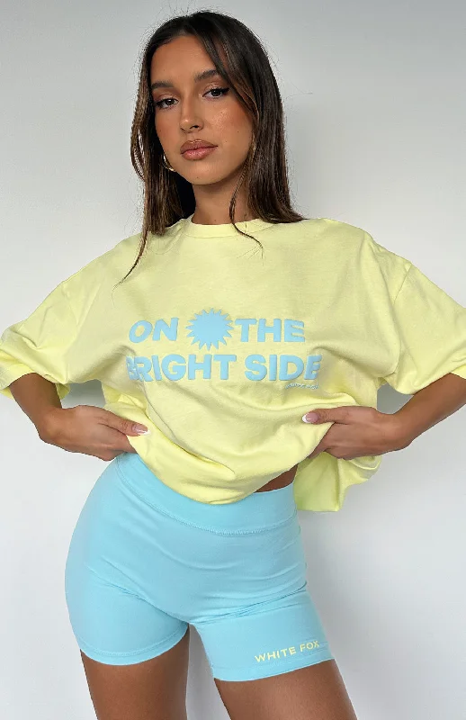 Women's Formal Event Attire Look On The Bright Side Oversized Tee Lemon