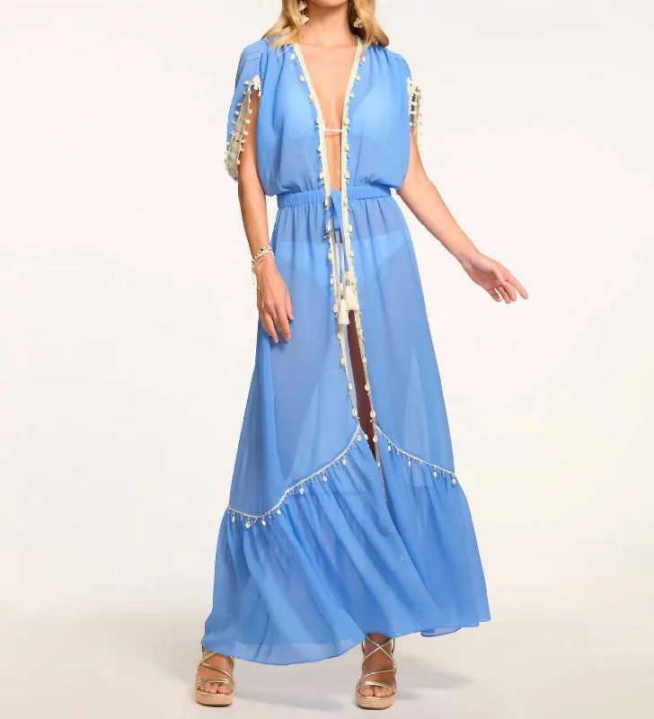 Women's Timeless Attire Nikolai Coverup Dress In Serene Blue