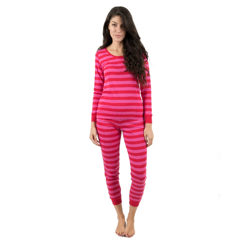 Vintage Clothing For Women Womens Two Piece Cotton Pajamas Striped