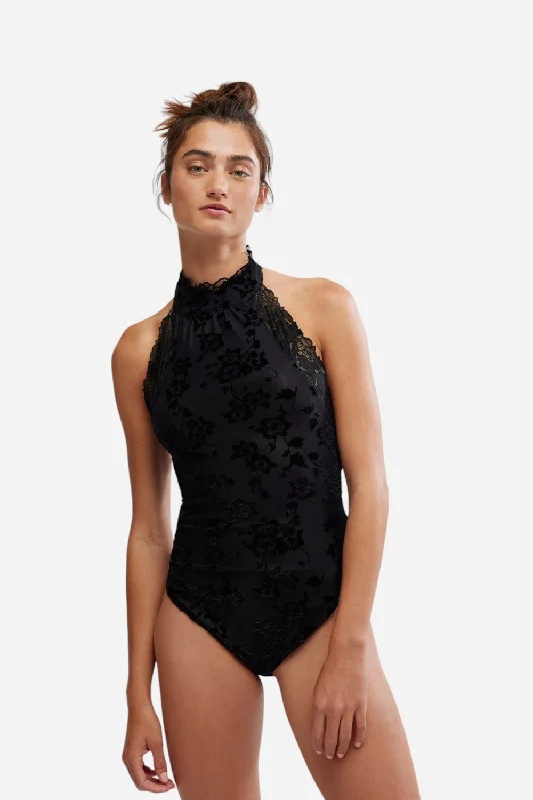 Women's Charming Outfit For Events Free People Late Night Bodysuit in Black