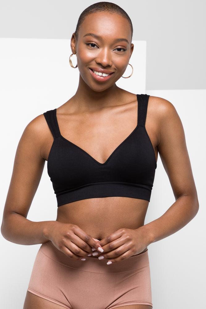 Casual Attire For Women Seam-Free Built Up Crop Top Black