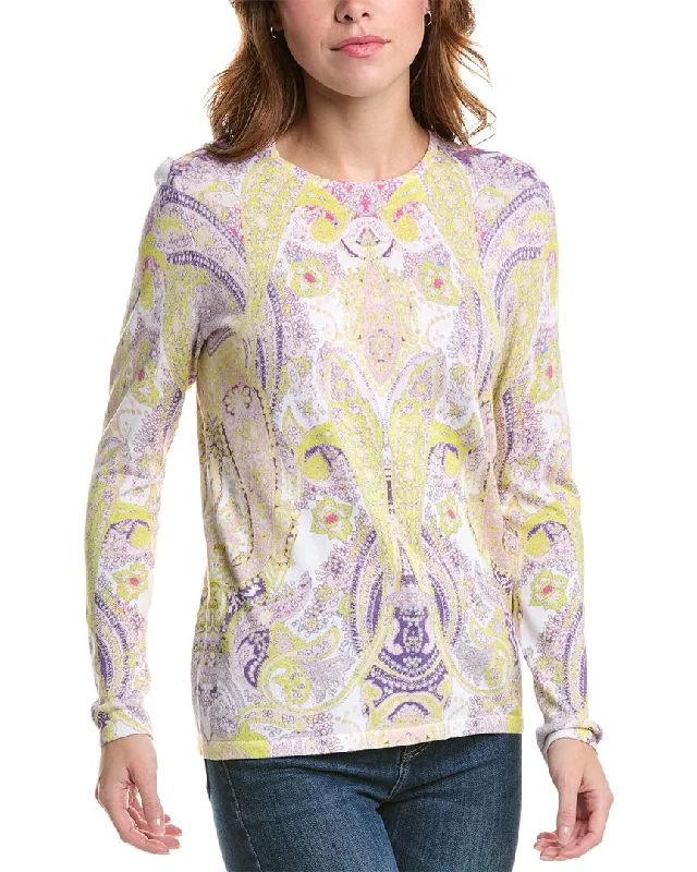 Women's Clothing With Trendy Designs Edinburgh Knitwear Paisley Sweater