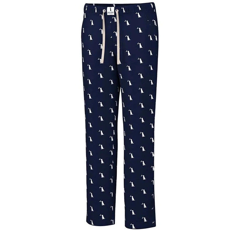 Women's Seasonal Garments Men's Dog and Moon Pajama Pants