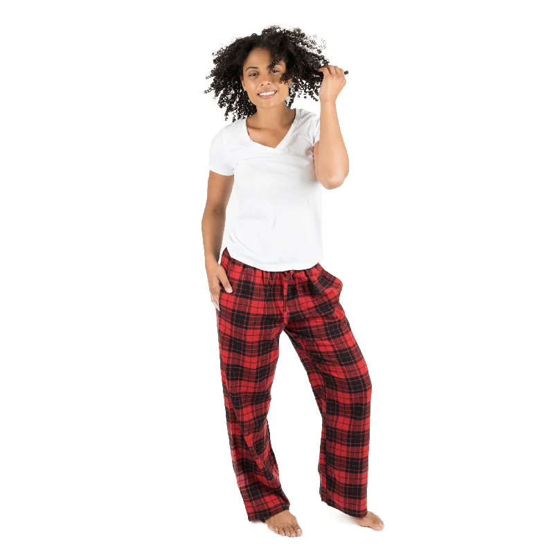 Sustainable Women's Clothes Christmas Womens Flannel Pajama Pants Plaid