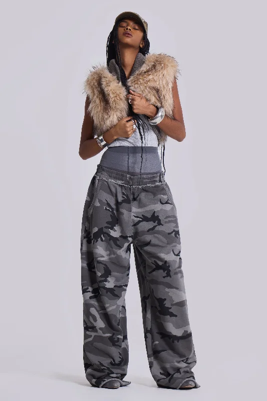 Women's Clothes For The Office Black Baggy Camo Monster Joggers