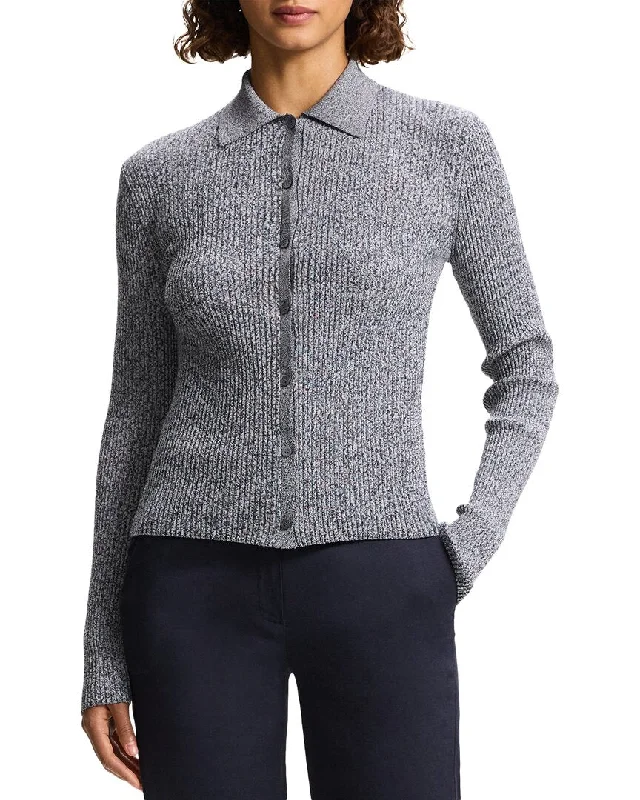 Women's Trendy Attire Theory Marl Rib Cardigan