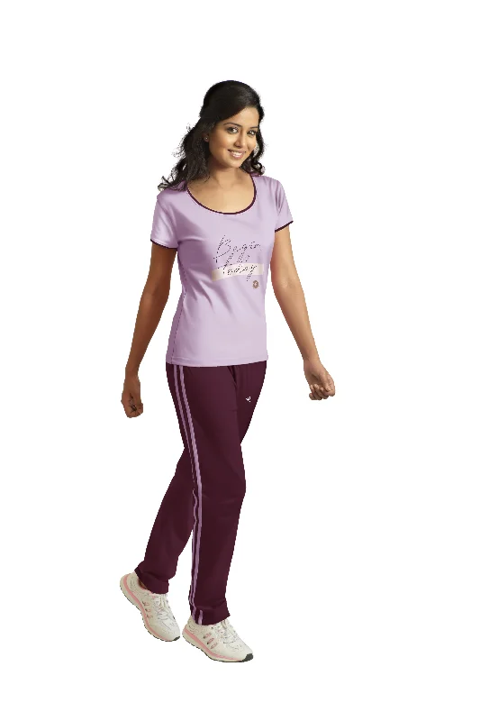 Women's Stylish Outdoor Outfit Loungewear Set-Lavender-Purple