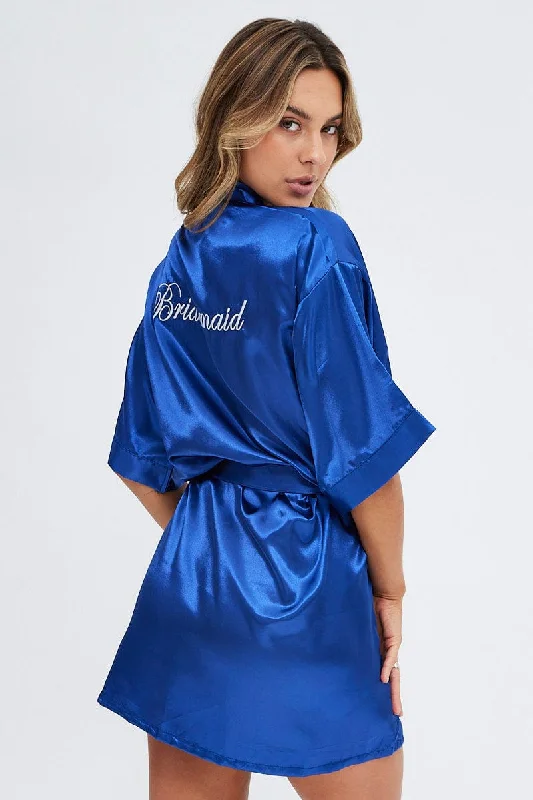 Women's Outerwear Clothing Blue Bridesmaid Nightgown