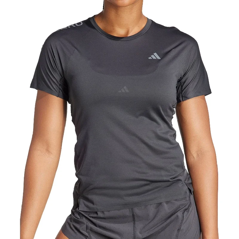 Women's Tailored Outfit adidas Adizero Short Sleeve Womens Running Top - Black