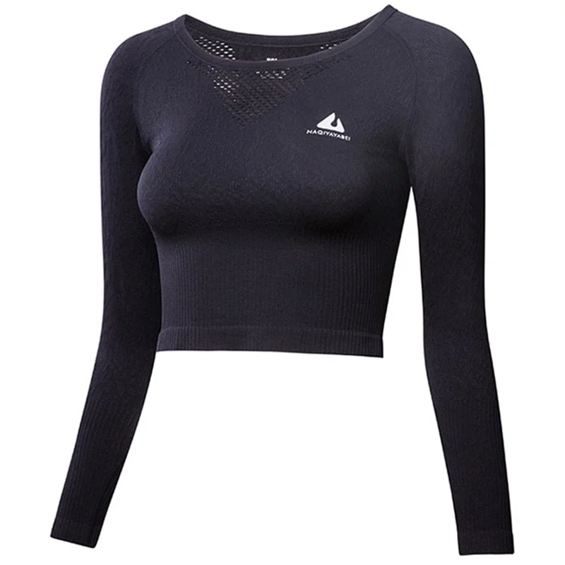 Women's Plus-Size Garments Crop top long sleeve