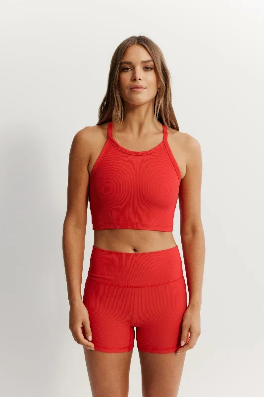 Women's Vacation Garments EcoRib Strap Racer Crop