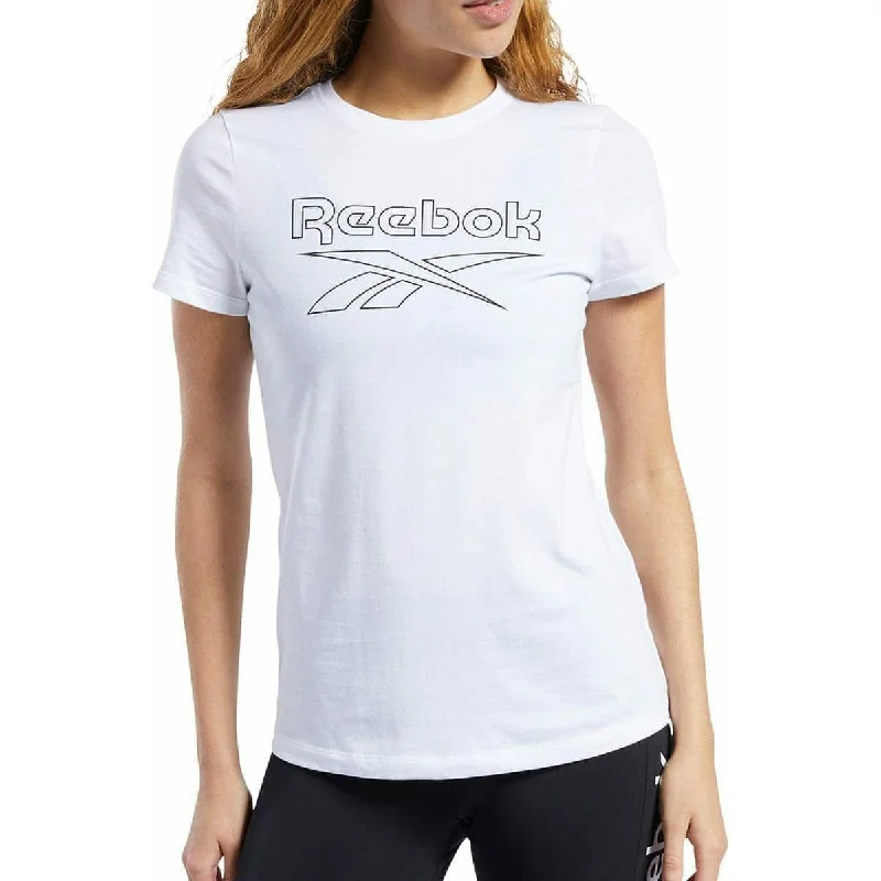 Casual Garments For Women Reebok Essentials Graphic Short Sleeve Womens Running Top - White