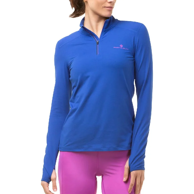 Women's Resort Attire Ronhill Core Thermal Half Zip Long Sleeve Womens Running Top - Blue