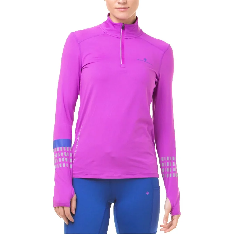 Women's Seasonal Attire Ronhill Tech Afterhours Half Zip Long Sleeve Womens Running Top - Purple