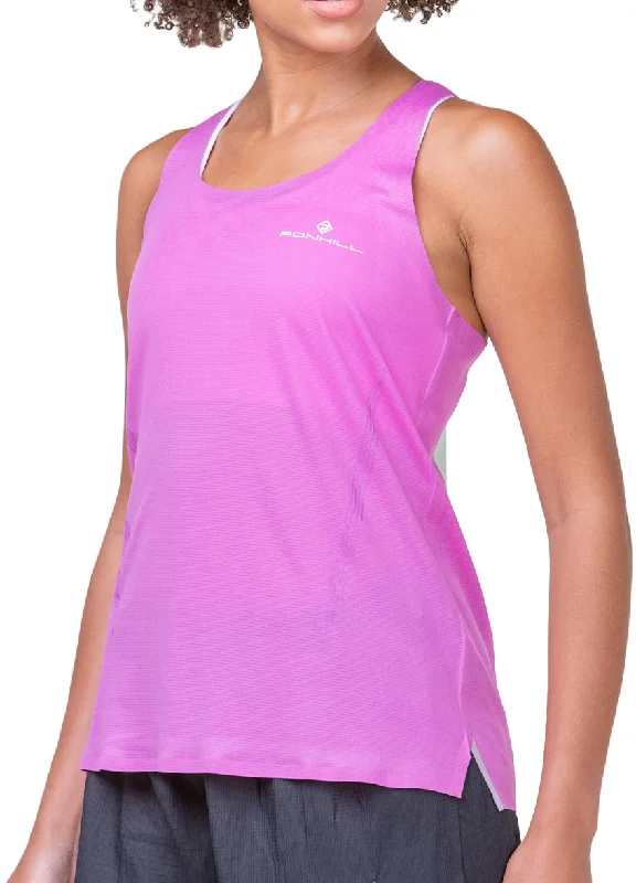 Women's Vintage-Inspired Outfit Ronhill Tech Race Womens Running Vest Tank Top - Pink