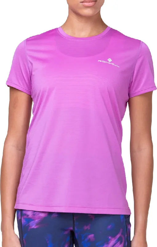 Stylish Outerwear Clothing For Women Ronhill Tech Short Sleeve Womens Running Top - Pink