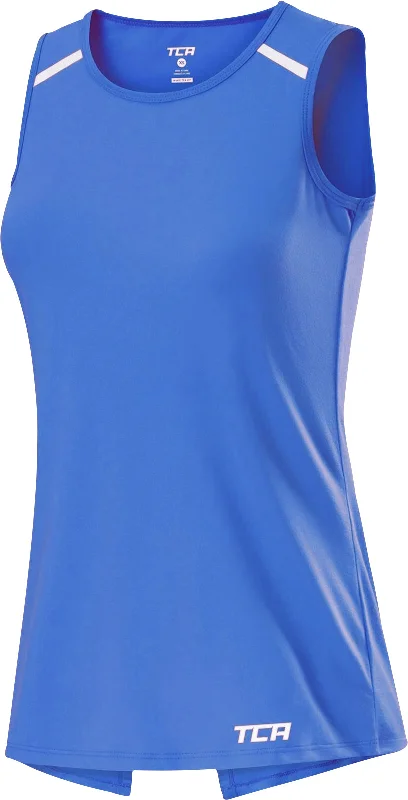 Women's Comfortable Apparel TCA Crossback Cooling Womens Training Vest Tank Top - Blue