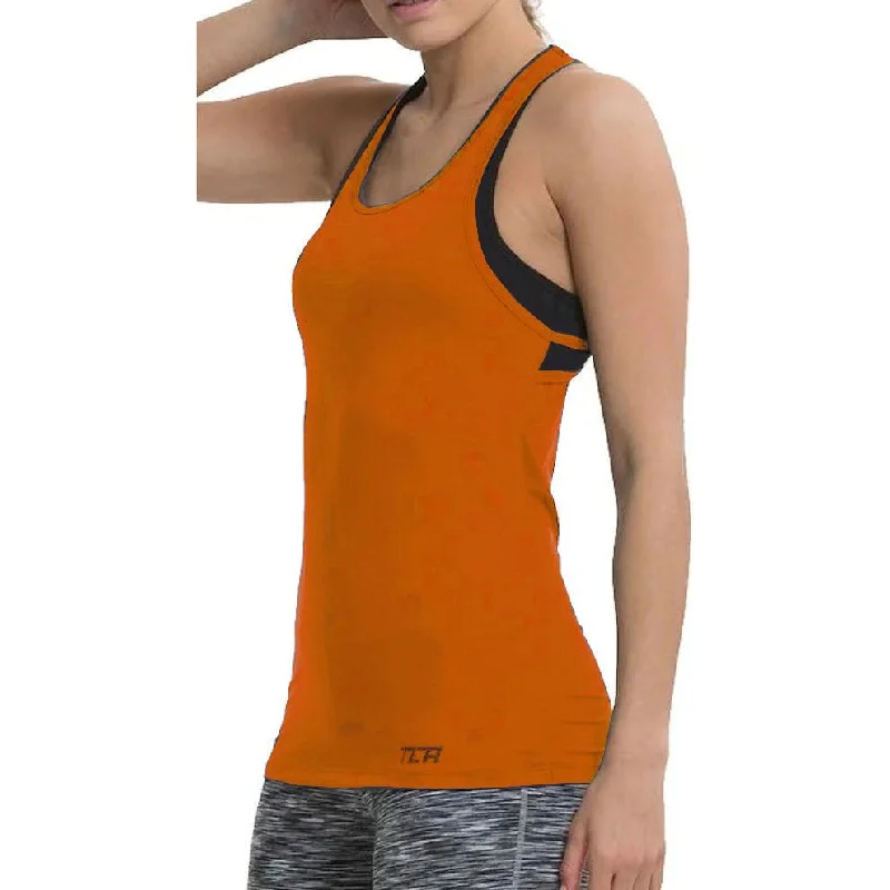 Women's Holiday Apparel TCA Tech Racerback Womens Running Vest Tank Top - Orange