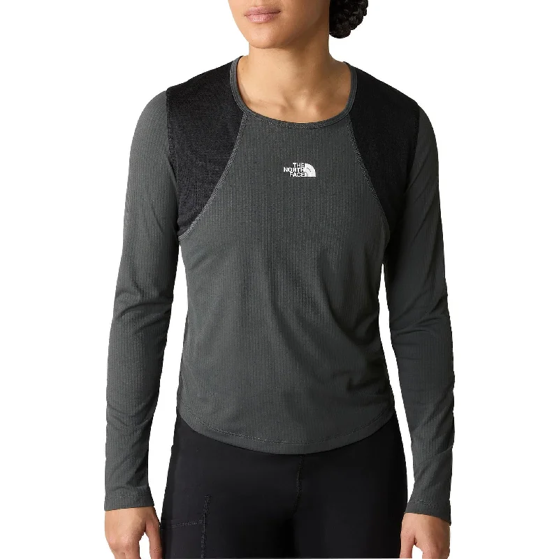 Women's Garments The North Face Lightbright Long Sleeve Womens Running Top - Grey