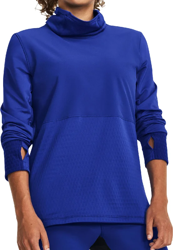 Women's Luxury Apparel Under Armour Qualifier Cold Funnel Neck Long Sleeve Womens Running Top - Blue