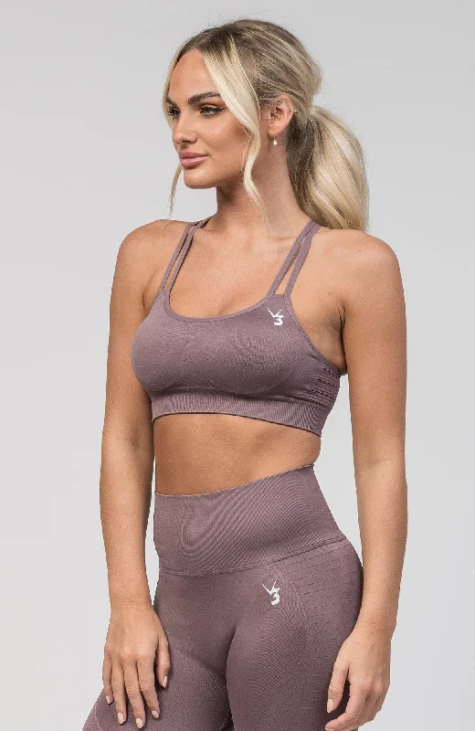 Women's Everyday Apparel Contour Seamless Sports Bra - Mauve