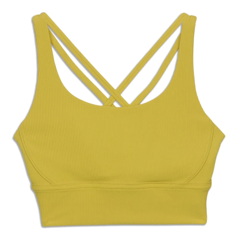 Women's Fashion-Forward Apparel Energy Longline Bra Ribbed - Resale