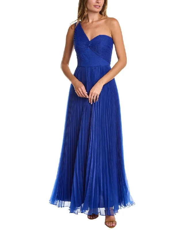 Affordable Women's Apparel Theia Pleated Organza Gown