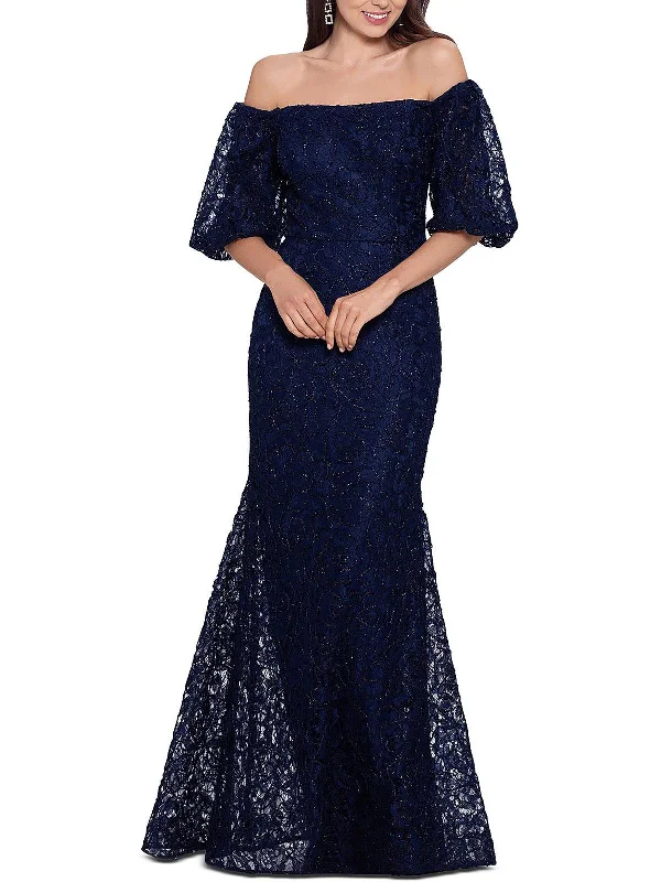 Women's High-Fashion Attire Womens Lace Maxi Evening Dress