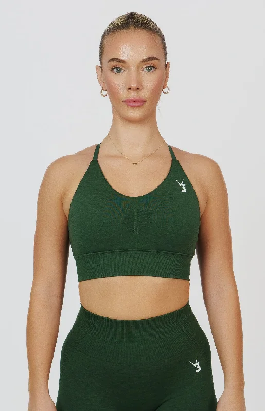 Formal Clothing For Women Tempo Seamless Multi-Way Sports Bra - Hunter Green