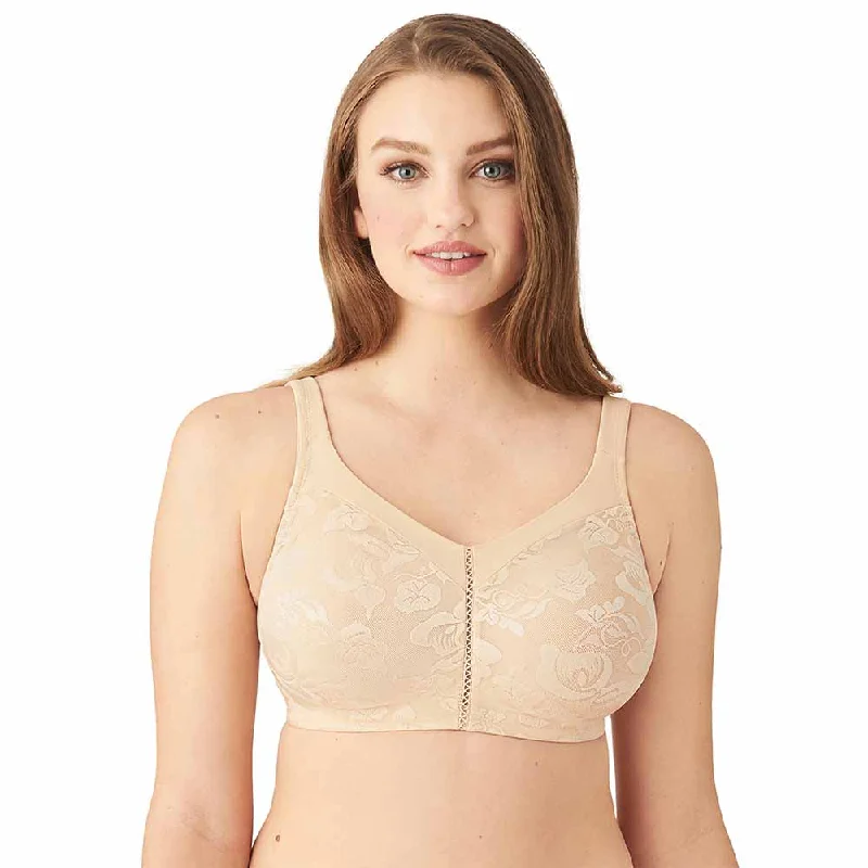 Women's Trendy Casual Outfit Awareness Non Padded Non-Wired Full Cup Comfort Strap Everyday Wear Plus Size Full Support Bra - Beige