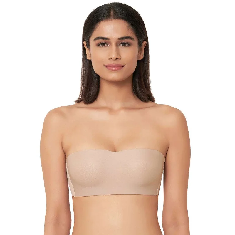 Affordable Fashion Clothing For Women Basic Non Wire Strapless Padded Bras-Beige