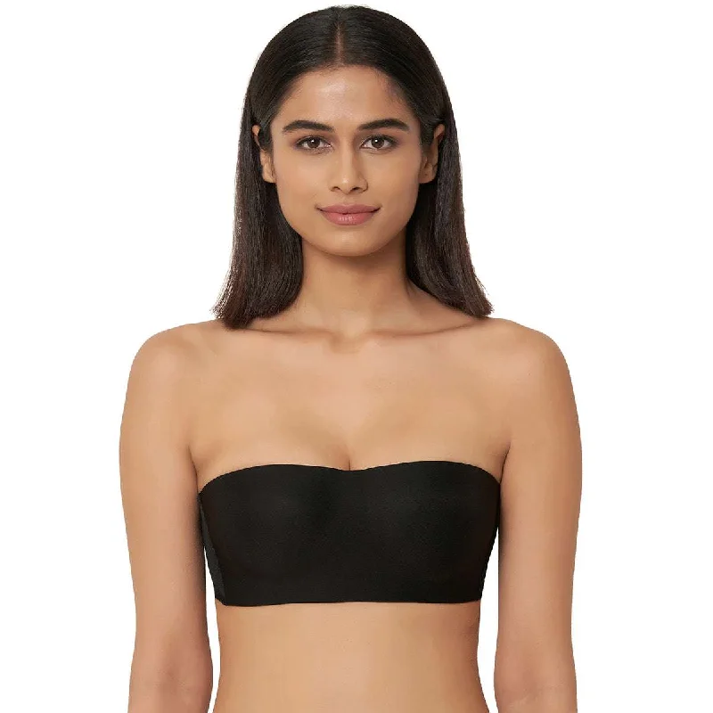 Tailored Clothing For Women Basic Non Wire Strapless Padded Half Cup Bra  - Black