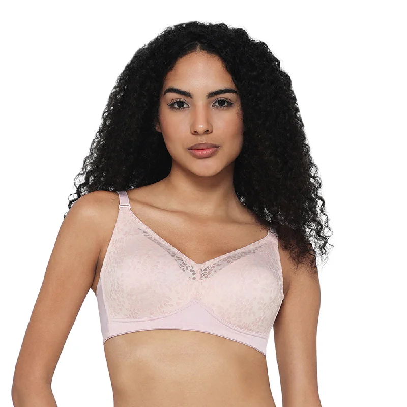 Women's Everyday Attire Curvy Confidence Non-Padded Non-Wired Full Cup Plus Size Minimizer Bra - Beige