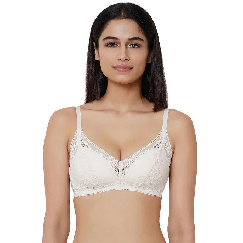 Classic Women's Apparel Lucy Padded Non-Wired 3/4th Cup Bridal Wear Medium coverage Fashion Bra - Ivory