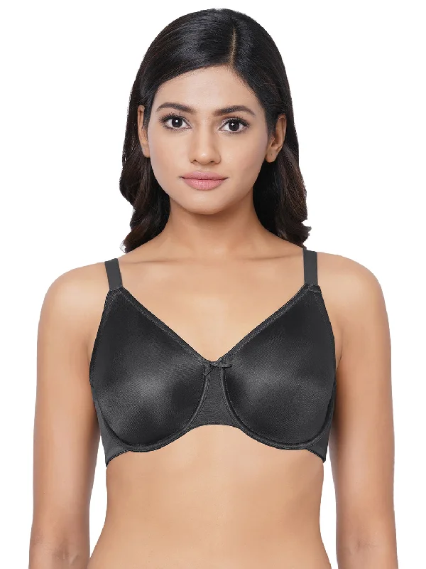 Women's Trendy Outfit Pixie 2.0 Non Padded Wired Full Cup Everyday Wear Plus Size Full Support Minimizer Bra - Black