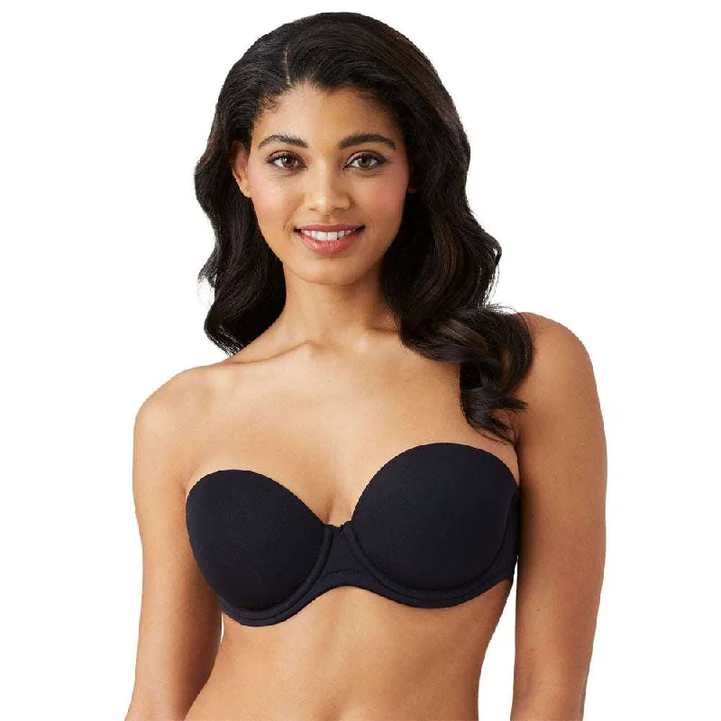 Women's Clothing For Casual Outings Red Carpet Padded Wired Half Cup Low Coverage Strapless Bra - Black