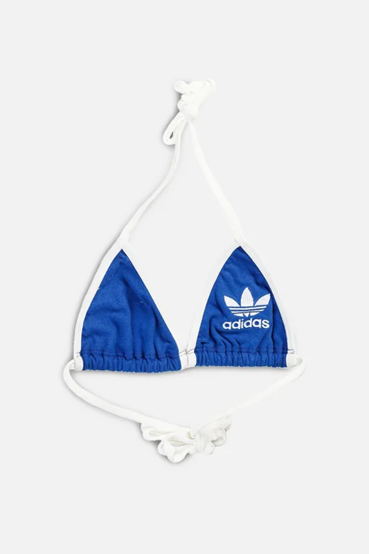 Women's Clothing With Trendy Designs Rework Adidas Triangle Top - XS