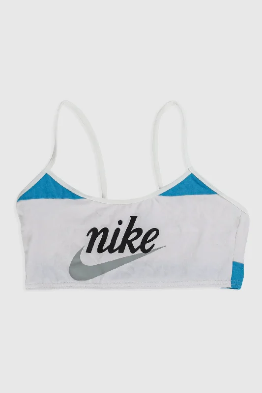 Women's Chic Outerwear Attire Rework Nike Bra Top - L